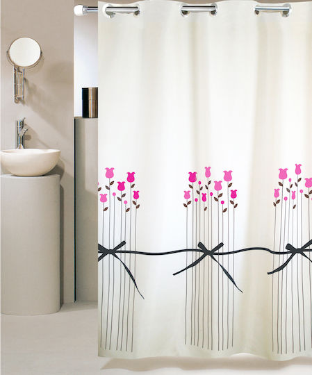 San Lorentzo Bouquet Duschvorhang Stoff 240x180cm Weiß 1959