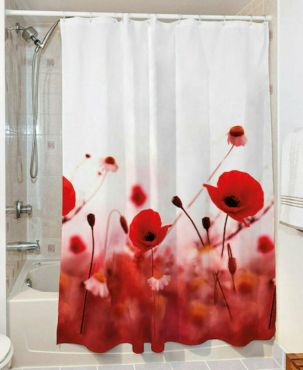 Beauty Home Κουρτίνα Υφασμάτινη 190x180cm Κόκκινη 3067