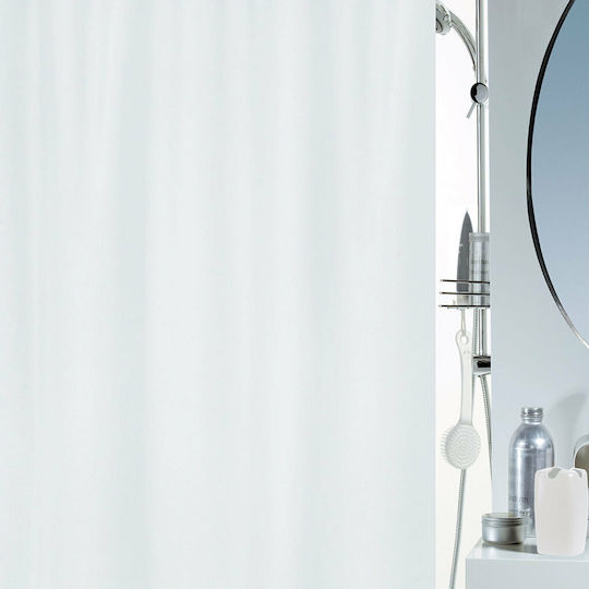 Dimitracas Altro Fabric Shower Curtain 180x200cm White White 02088.001