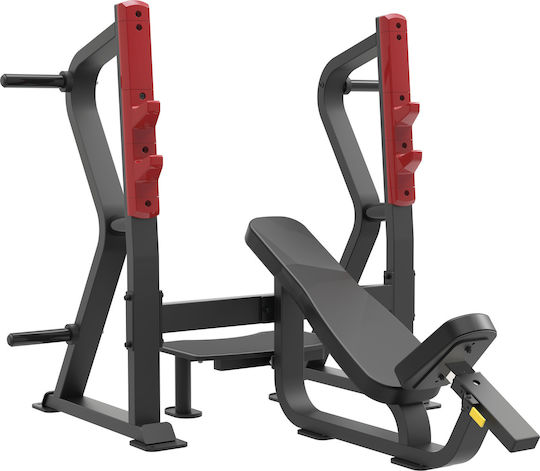 AMILA Incline Bench SL7029 Επικλινής Πάγκος Γυμναστικής με Ορθοστάτες