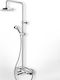 Eurorama Klint Shower Column with Mixer 117cm Silver