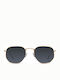 Meller Eyasi Sunglasses with Gold Metal Frame and Black Lens E-GOLDCAR