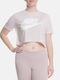 Nike Essential Damen Sportlich Bluse Kurzärmelig Rosa