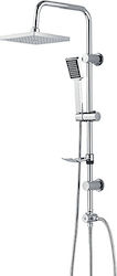 Tema Adjustable Shower Column Without Mixer 85cm Silver Tema Adjustable Shower Column Without Mixer 85cm Silver