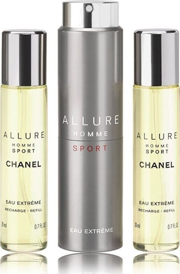 Chanel Allure Homme Sport Eau Extrême & 2 Refills Ανδρικό Σετ με Eau de Toilette 2τμχ