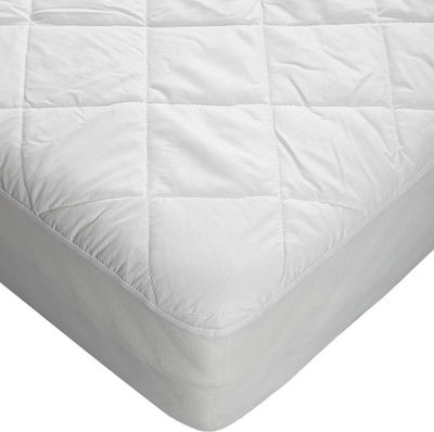 Vesta Home Single Quilted Mattress Cover Fitted Μινέρβα White 90x200cm