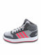Hoops Mid 2 K Kids Sports Shoes Basketball with Laces Grey
