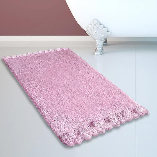 San Lorentzo Bath Mat Cotton 270 Lace 1904 Lt.rose 50x80cm