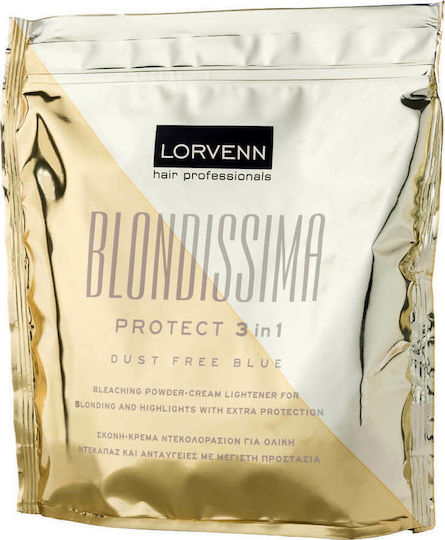 Lorvenn Blondissima Protect 3 In 1 Dust Free Blue Bleaching Powder Up To 7 Grades 500gr