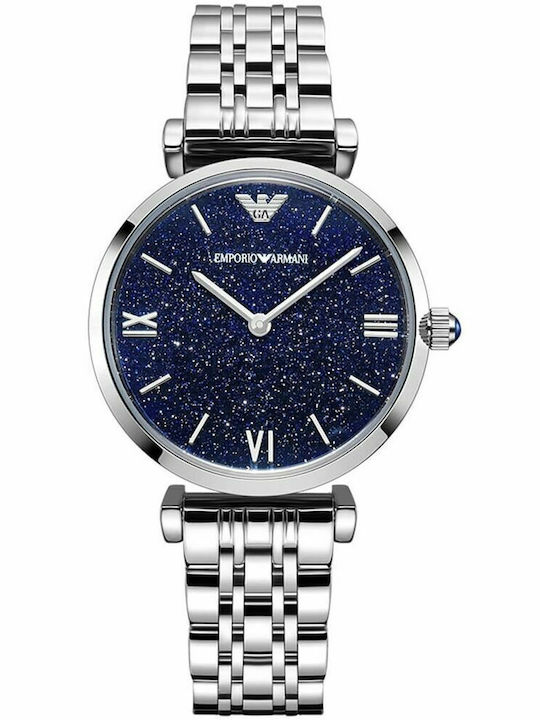 Emporio Armani Ρολόι Μπαταρίας με Μεταλλικό Μπρασελέ Emporio Armani Ρολόι Μπαταρίας με Μεταλλικό Μπρασελέ