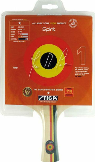 Stiga Spirit Ping Pong Racket 1-Star for Beginner Players