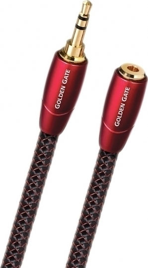 Audioquest 3.5mm Jack Cable 3.5mm Male - 3.5mm Female Black 2m With Gold Plated Terminals Golden Gate