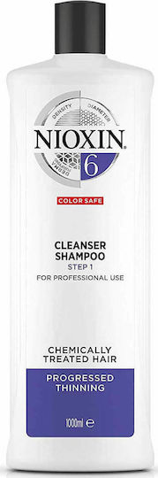 Nioxin Cleanser System 6 Color Safe Σαμπουάν κατά της Τριχόπτωσης για Βαμμένα Μαλλιά 1000ml
