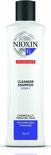 Nioxin Cleanser System 6 Color Safe Sampon de par împotriva Căderii Părului pentru Vopsit Păr 300ml