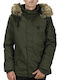 Biston Men's Winter Sleeveless Parka Jacket Khaki