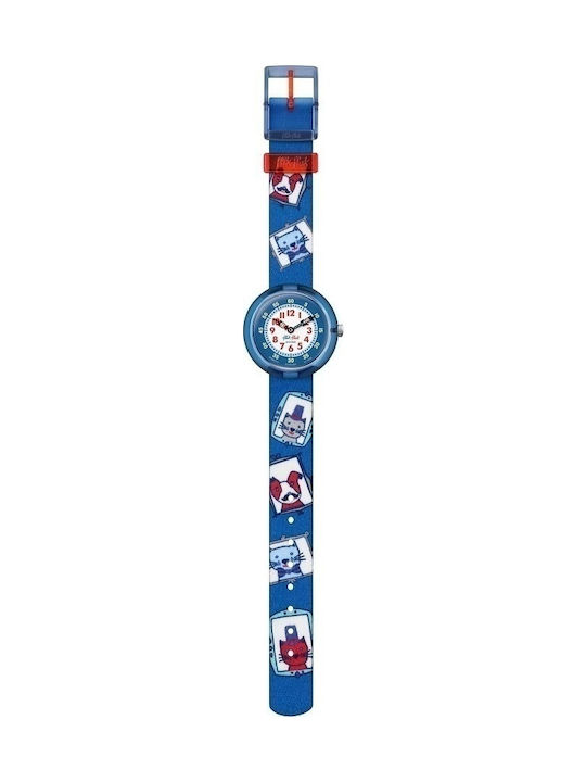 FlikFlak Kinder-Analoguhr Framous Pets mit Stof...