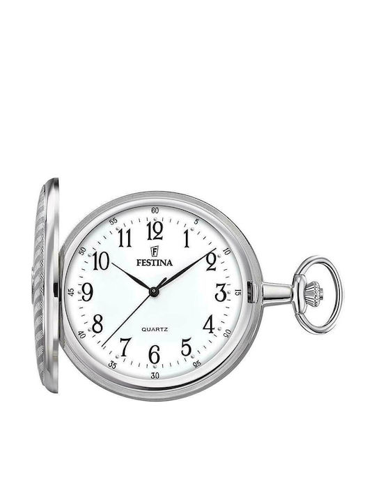 Festina Ανδρικό Ρολόι 49mm Τσέπης Μπαταρίας