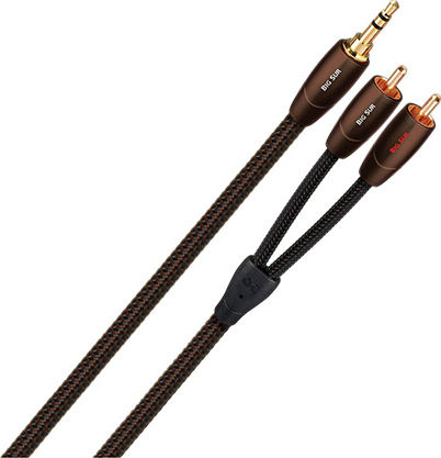 Audioquest Audio Cable 3.5mm Male - RCA Male Black 0.6m with Gold Plated Terminals Big Sur