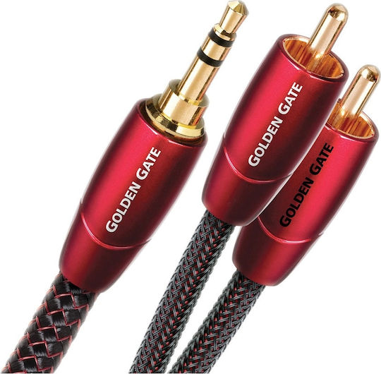 Audioquest Audio Cable 3.5mm Male - RCA Male Black 0.6m with Gold Plated Terminals