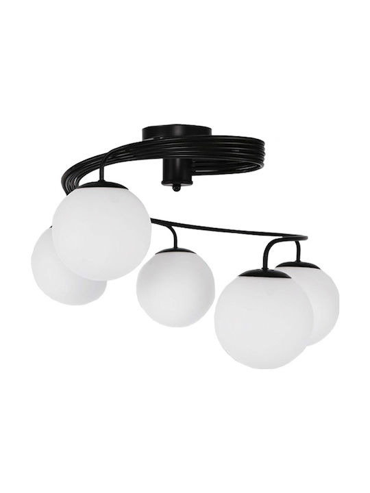 GloboStar Selina Ceiling Mount Light 63pcs Black with Socket E27