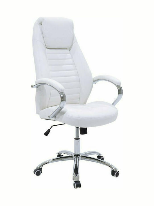 Καρέκλα Διευθυντική με Ανάκλιση Sonar Λευκή Pakoworld