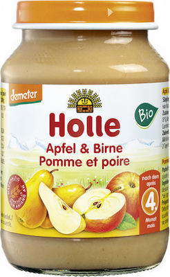 Holle Fruchtcreme Apple & Pear Glutenfrei für 4m+ 190gr