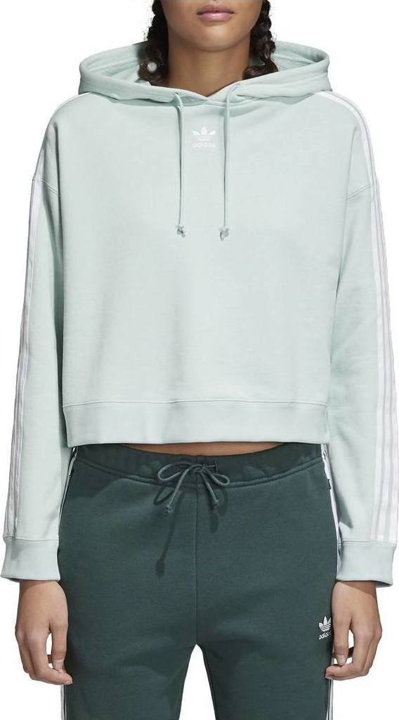 adidas cropped hoodie grey