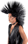 Carnival Wig Μοϊκάνα Black Spike Punk