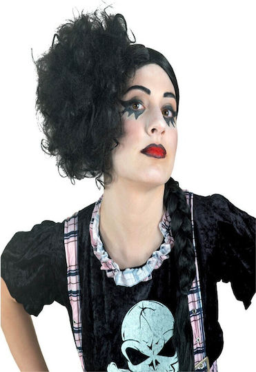 Carnival Wig with Braids Brunette for Halloween