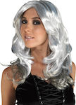 Carnival Wig Straight White for Halloween