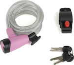 Author ASL-41 Spiral Bicycle Cable Lock with Key Black