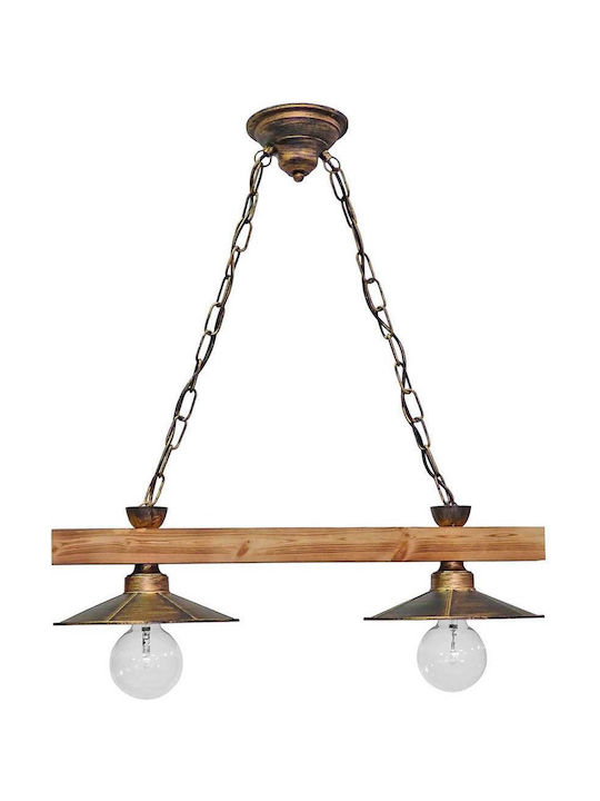 Heronia UT-150RAGA 2L Pendant Light Suspension for Socket E27 Bronze