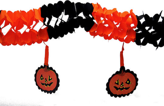 Carnival Garland Orange for Halloween 6pcs