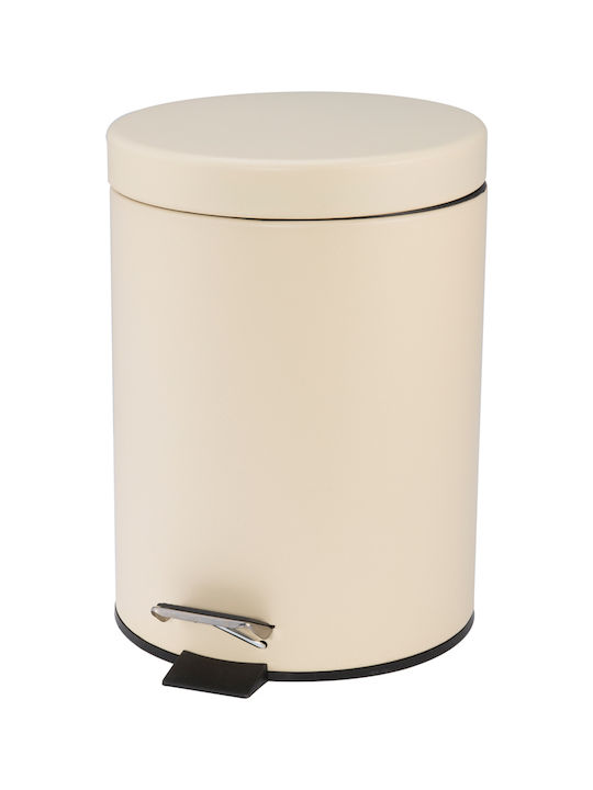 Ravenna Happy Bin 018154 Metallisch Badezimmer Mülleimer Sanftes Schließen 5Es Beige