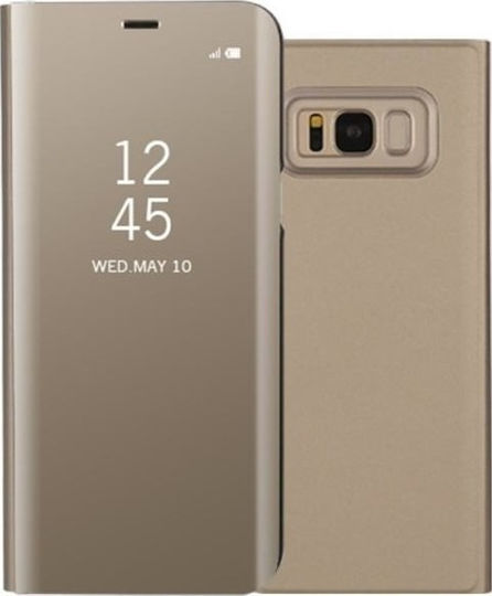 Hurtel Clear View Book Plastic Auriu (Galaxy S8+)