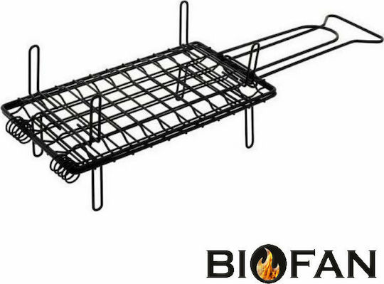Biofan Διπλή Μεταλλική Σχάρα Ψησίματος Αντικολλητική με Πόδια 25.5x13.5εκ.