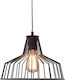 GloboStar Tere Pendant Light Black Bell with Socket E27 30x25cm