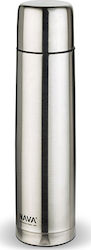 Nava Βαλβίδα Καπάκι-Ποτήρι Bottle Thermos Stainless Steel Silver 1lt with Cap-Cup 10-146-004