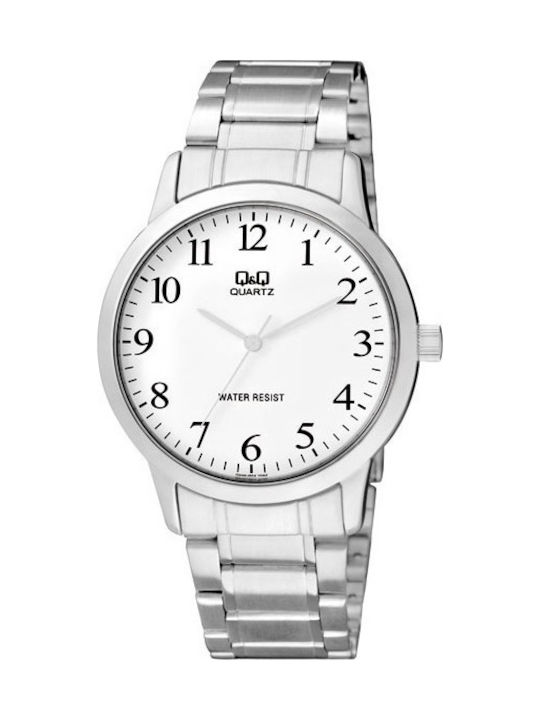 Q&Q Watch Battery with Silver Metal Bracelet Q946J204Y