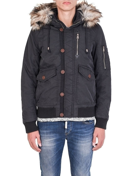 Splendid Herren Winter Jacke Lässig Schwarz