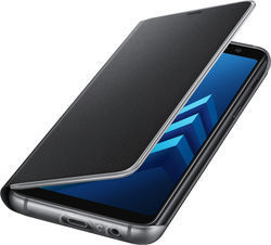 Samsung Neon Flip Cover Buchen Sie Synthetisches Leder Schwarz (Galaxy A8 2018) EF-FA530PBEGWW