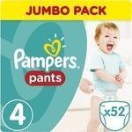 Pampers Pants Πάνες Βρακάκι No. 4 για 8-14kg 52τμχ
