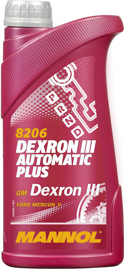 Mannol Dexron III Automatic Plus Βαλβολίνη Αυτοκινήτου για Αυτόματο Κιβώτιο Ταχυτήτων & Υδραυλικό Τιμόνι 1lt