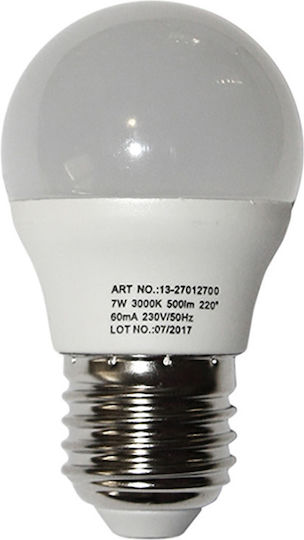 Adeleq Λάμπα LED 7W 80mm για Ντουί E27 και Σχήμα G45 Ψυχρό Λευκό 650lm