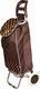 Fels Stoff Einkaufswagen Braun 36x27x95cm
