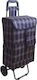 Stoff Einkaufswagen Klappbar Καρό 37x25x93cm