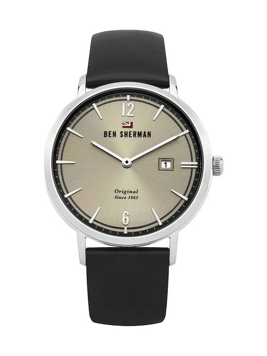 Ben Sherman The Dylan Social Watch Battery with Black Leather Strap