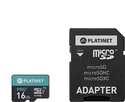 Platinet microSDHC 16GB U1 V10 with Adapter