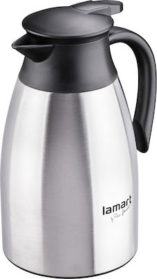 Lamart Table SS Flask Jug Thermos Stainless Steel Silver 1.5lt with Handle LT4032