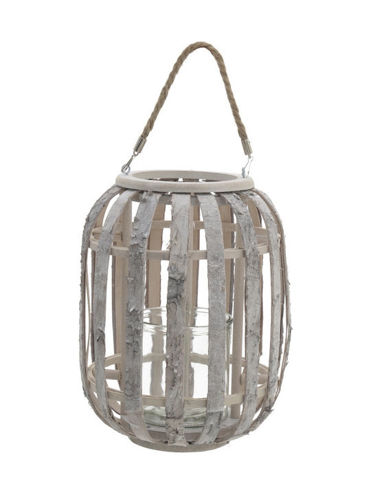 Inart Lantern Wooden 26x32x50εκ. 1pcs